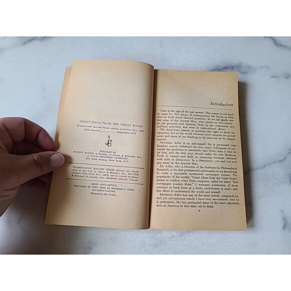 Great Ideas From The Great Books By Dr. Mortimer J. Adler Paperback - Picture 4 of 10